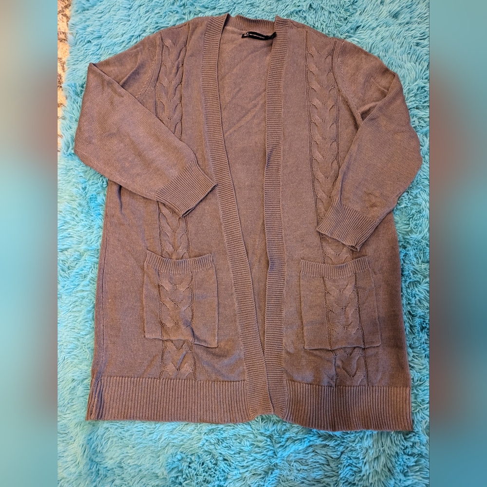 New York Co long open cardigan sweater sz XXL